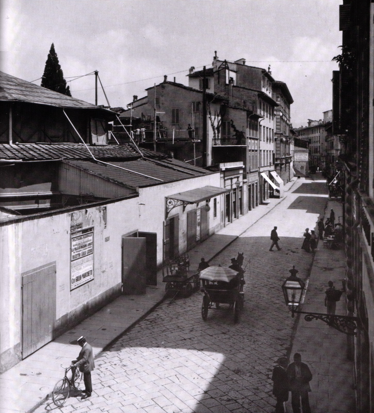 Via Nazionale à Florence, vers 1880-1890