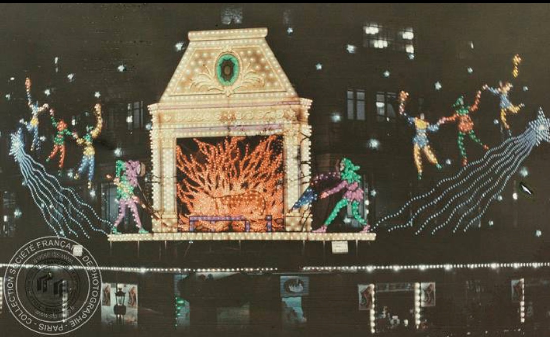Magasins du Louvre — Illuminations de Noël, Jacopozzi — Archives familiales
